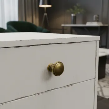 Nábytkové kování Interex design Úchytka knopka ARLES / Mosaz patina lesklá