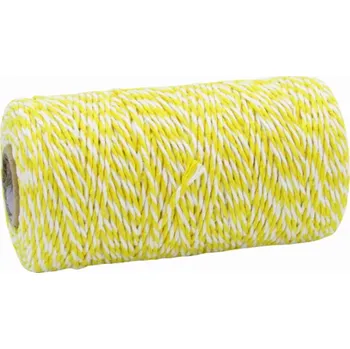 Příze Dvojbarevná provázková šňůra 1,5 mm x 100 m žlutá
