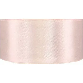 Stuha Saténová stuha oboustranná 25m x 38mm perlová růžová