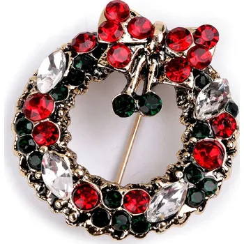 Brož Brož s broušenými kamínky věneček