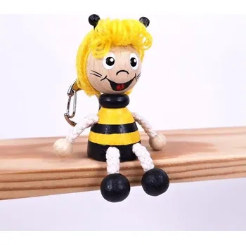 VČELKA – ručně malovaná dřevěná klíčenka