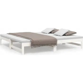 Postel Dřevěná dvoulůžková postel VidaXL 200x220 cm, vícebarevná