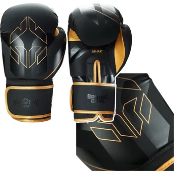 Boxerské rukavice Tréninkové boxerské rukavice Ground Game Logo 3.0 Gold vel. 12oz