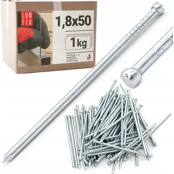 Hřebík Hřebíky truhlářské 50mm obkladové nábytkové 1,8x50 pozinkované stříbrné 1kg