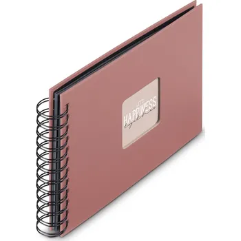 Fotoalbum Hama album klasické spirálové FINE ART 24x17 cm, 50 stran, terra, černé listy