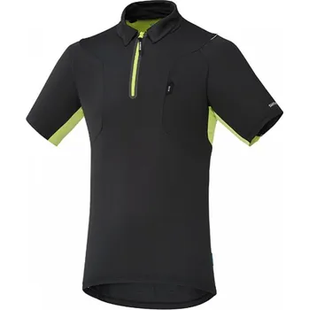 cyklistický dres dres krátký pánský Shimano Polo Shirt černý