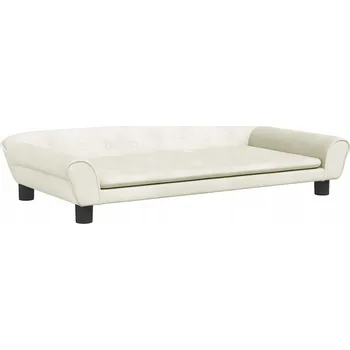 Pohovka Dětská sametová pohovka s pěnovou výplní krémová 100x50x26 cm