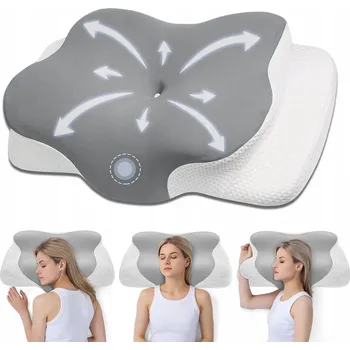 Polštář ORTOPEDICKÝ POLŠTÁŘ PRO SPANÍ NA BŘICHU, ZÁDECH I BOKU, PROFILOVANÝ, PAMĚŤOVÁ PĚNA