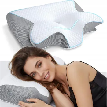 Polštář Ortopedický polštář XL bílý paměťová pěna střední antialergenní