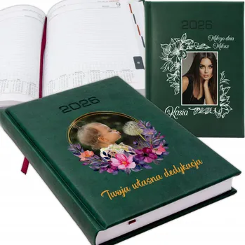 Kalendář Knižkový kalendář A5 plánovač 2026 DENNÍ Tvoje FOTKA vlastní věnování