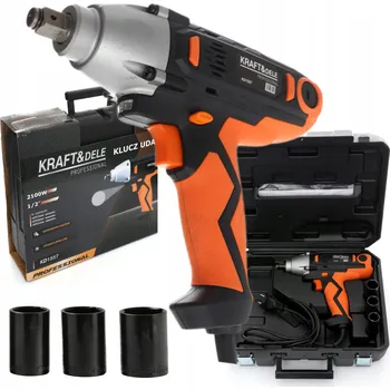 ELEKTRICKÝ RÁZOVÝ UTAHOVÁK 2100W 800Nm 1/2" KUFR + 3 NÁSTRČNÉ KLÍČE KRAFT KD1557