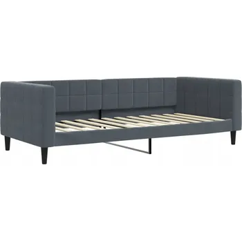 Postel Čalouněná jednolůžková postel VidaXL 100x200 cm, odstíny šedé