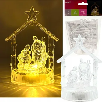 Vánoce Vánoční dekorace s proměnlivým LED osvětlením, sváteční ozdoba, LED světla, figurka