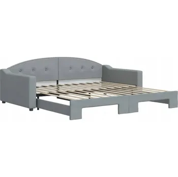 Ložnice Skládací čalouněná postel VidaXL 100x200 cm, odstíny šedé