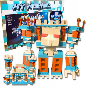 ostatní stavebnice Stavebnice Pevnostní robot 2v1 LED domeček Herní sada kostek Module World