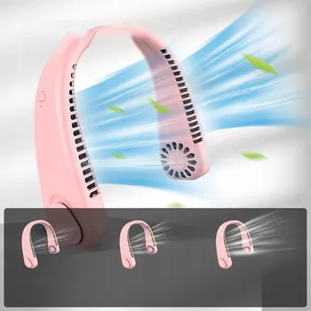 Domácí ventilátor Mini ventilátor ADGO PŘENOSNÝ KLIMATIZÁTOR růžový