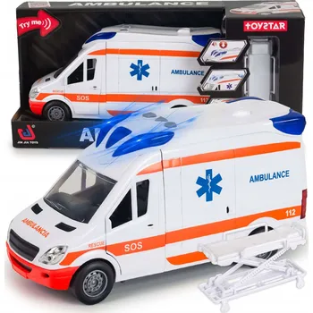 autíčko Sanitka Záchranná Služba s Pohonem a Zvukem, Velký Autobus s Nosítky