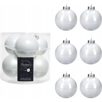 Vánoční dekorace Hladká Vánoční Koule vánoční koule 8 cm 6 ks