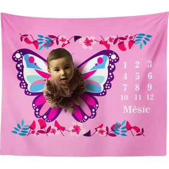 deka Sablio Milníková deka Motýlek: 100x100 cm