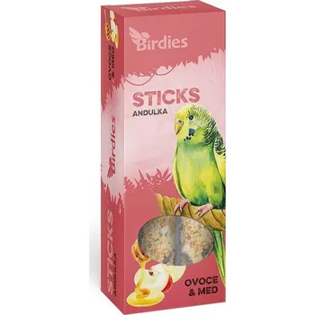 Krmivo pro ptáka Birdies tyčinky ovoce a med pro andulky 2ks