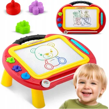 Magnetická kreslící tabulka Magnetická tabulka na kreslení Znikopis se stolkem pro děti ricokids