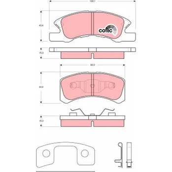 Brzdová destička Sada brzdových destiček, kotoučová brzda LUCAS GDB3358