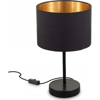 Stojací lampa NOČNÍ LAMPA - STOLNÍ - ČERNÉ STÍNIDLO - LOŽNICE