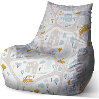 Sedací pytel Sablio Sedací vak Bean Cestičky s dopravou - 100 x 90 x 45 cm