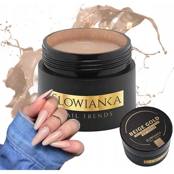 Lak na nehty Slowianka Stavební Gel na Nehty Easy Leveling 15g - Beige Gold Cover