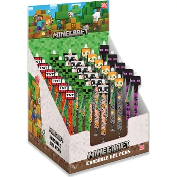 Tužka/pero gumovací Minecraft 15cm plast 5 druhů