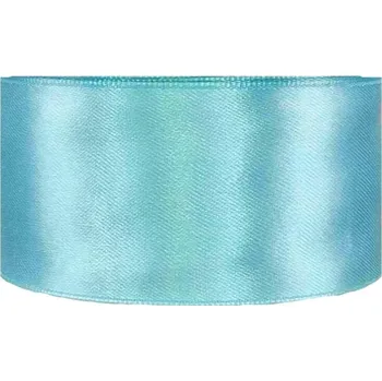 Stuha Saténová stuha oboustranná 25m x 38mm azurová