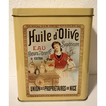 Dóza na potraviny Plechová dóza - plechovka Huile d 'Olive