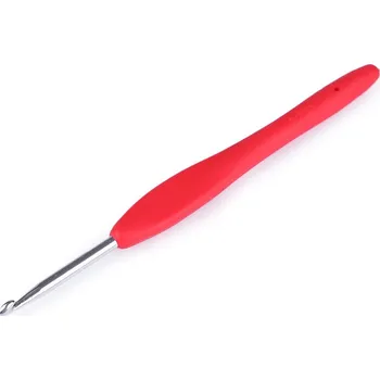 Jehlice Háček na háčkování se silikonovou rukojetí vel. 3; 3,5; 4; 5; 5,5, malé, 3 (4 mm) náhodná barva