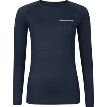 MA NDRZ 125 dámské merino triko s dlouhým rukávem černo-modrá S