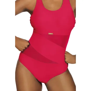 Dámské plavky Dámské jednodílné plavky S36W-2d Fashion sport tm. růžové - Self L