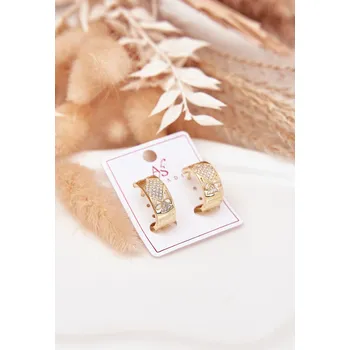 Dámská halenka Dámské náušnice z chirurgické oceli s čiróny zlaté univerzální