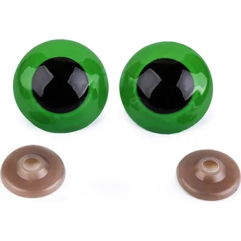 Oči velké s pojistkou Ø40 mm, střední, 5 zelená tmavá