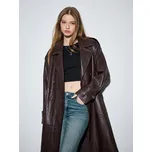 Koženkový kabát - XL - House - hnědý - 964HN-88X