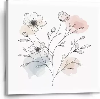 Obraz Sablio Obraz Květinová linie - 50x50 cm