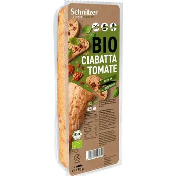 Trvanlivě pečivo Schnitzer Ciabatta rajčatová 180 g bio BIO BEZLEPEK Množství: 1 ks