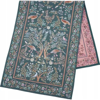 ubrus Běžec na stůl 45 x 140 cm ptáci květiny bohaté vzory dekorace na stůl komodu