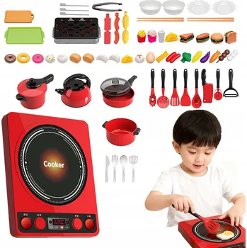 Dětská kuchyňka KUCHYŇSKÁ SADA PRO DĚTI KUCHYŇKA S PŘÍSLUŠENSTVÍM HRNCE HRAČKA NA HRANÍ