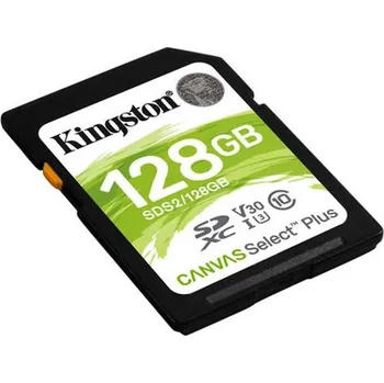 Paměťová karta KINGSTON 128GB SDXC CANVAS Plus Class10 UHS-I 150MB/s Read Flash Card Gen3 SDS3/128GB