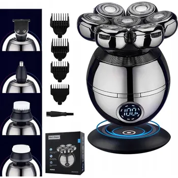 Holicí strojek 7D ELEKTRICKÝ HOLICÍ STROJEK NA HLAVU PRO HOLOHLAVÉ MUŽE, VODĚODOLNÝ, NABÍJECÍ