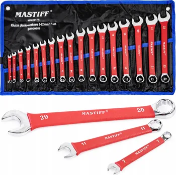 Klíč Očkoplochý klíč Mastiff 6-22 mm protiskluzová sada 17 ks