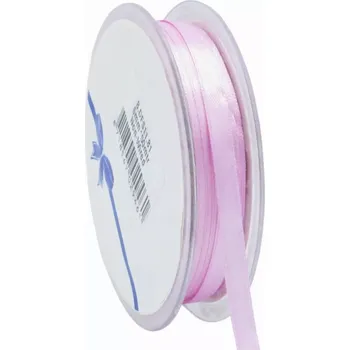 Stuha Oboustranná saténová stuha 6 mm x 50 m pastelově fialová