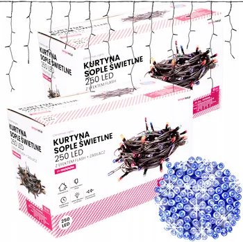 Venkovní osvětlení Světelný závěs Okej Lux rampouchy 301 – 500 světel