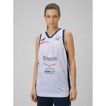 Dámské tričko DÁMSKÉ TRIČKO 4F TOP TRÉNINK DO POSILOVNY Bílé 3XL