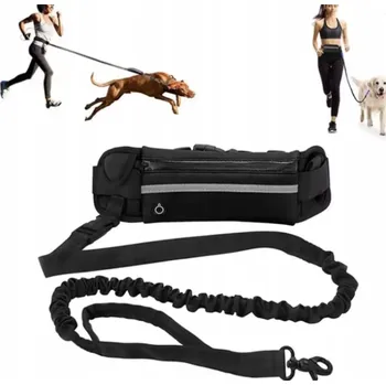 Vodítko pro psa ELASTICKÉ VODÍTKO PRO PSA S TLUMIČEM NÁRAZŮ A BEDERNÍM PÁSEM PRO BĚHÁNÍ