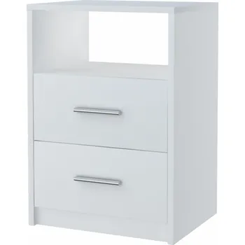 Noční stolek Noční stolek Matkam Bodo, bílý, 40x35x58,5 cm